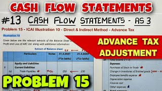 #13 Cash Flow Statements - Problem 15 - ICAI Illustration 10 - By Saheb Academy