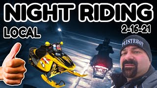 Local Night Snowmobiling Monroe County, NY 2-16-21