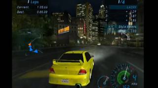 NFS Underground gameplay sprint race Lancer (evo) ES