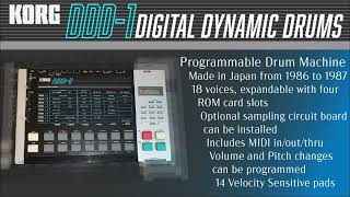 Korg DDD-1: Digital Drum Machine from 1986 Demo