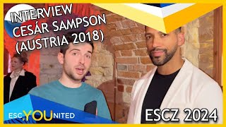 INTERVIEW with Cesár Sampson (Austria 2018) ESCZ 2024 🇨🇿 | Eurovision 2024