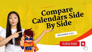 December 2023 - Compare Calendars Side By Side