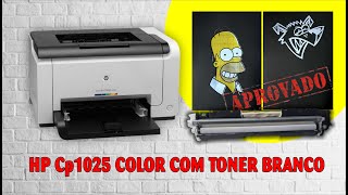 TONER BRANCO- TESTE  DE IMPRESSÃO  HP CP1025