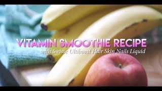 Vitamin Smoothie Recipe (Banana Strawberry Ginger + Swisse)