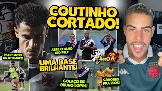 COUTINHO CORTADO DO CLÁSSICO E PAYET ENTRE OS TITULARES I BASE DO VASCO COM MUITAS JOIAS PRO FUTURO!