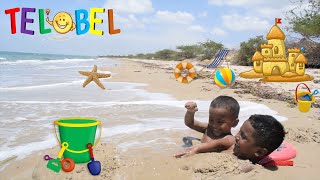 Kids Beach Activity | Tobin & Benny | Playing & Building Sand Castle