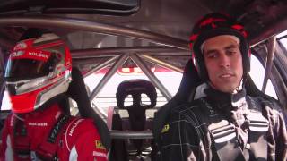 Mitchell Johnson rides with the Toll Holden Racing Team