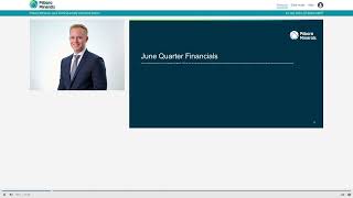 June 2024 Quarterly Results presentation webcast