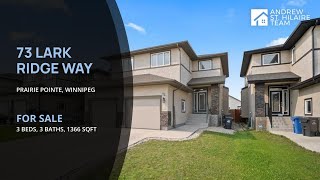 House for Sale | 73 Lark Ridge Way | Prairie Pointe, Winnipeg