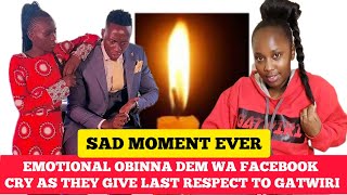 SAD!! DEM WA FACEBOOK  AND OBINNA CRY AS THEY GIVE THEIR  RESPECT  TO GATWIRI  IN CANDLE LIGHTING