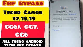 how to frp bypass tecno camon 17,CG6, camon 19,Camon 18 CG7, CG6j without computer || DE GREAT TECH