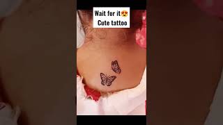 butterfly tattoo on back #shorts#shorttrendingviralmillion#trendingshorts#trendingshortyoutube