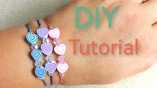 Prosta bransoletka na sznureczku, zaciągana | DIY Tutorial | Easy string bracelet