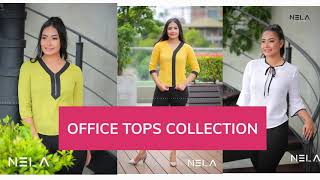 office wear tunic tops Quarter length sleeves designs and ideas for women