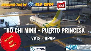 DAY45 | Around The World🌍Ho Chi Minh - Puerto Princesa. Cebu Pacific CEB754. MSFS2020. PMDG737