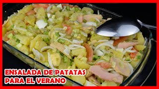 ENSALADA de patata huevos y atún para eL VERANO