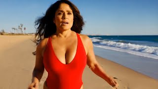 Salma Hayek - A Journey of Freedom on the Sunlit Shores