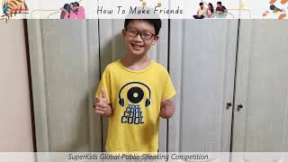 [1st Runner Up - Silver] Noah - SuperKids Global Public Speaking Competition, Jun/ Jul 2022