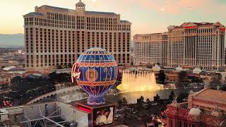 Bellagio Fountain Show, Daytime - From the Planet Hollywood Fountain View (December 25, 2023)