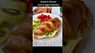 Sweet And Savory Jam & Egg Croissant Sandwich