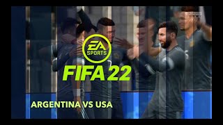 Argentina vs Usa Goals | FIFA 2022 Gameplay | Final Score 2-1 #fifa22 #fifa #fifagameplay #football