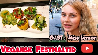 Vegansk Festmåltid-Välkryddad VegaNFärs inbakad I Paprika- PakChoi&Zucchinipasta badat i goda smaker