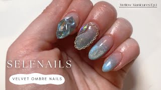 Self Nails! Do Korean Gel Nails With Me/ Velvet Ombre Nails/ Mellow Manicures Ep.1