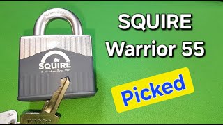 (388) Lock Picking A Squire Warrior 55 Armoured Steel Body Padlock