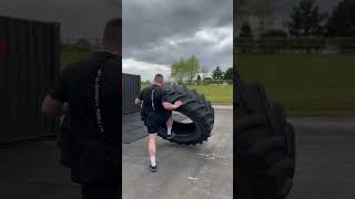 Flipping a 350KG Tractor Tyre with Ease!!! 🚜🛞