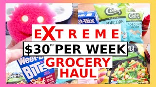 * NEW * Ep 4 🛒 GROCERY HAUL   EXTREME BUDGET GROCERY HAUL 2 WEEK CHALLENGE - $30 PER WEEK per person