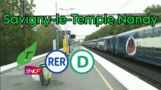 Trains - RER Ligne D : Arrivée d'un UM de Z 20500 en Gare de Savigny-le-Temple Nandy.