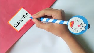 How to make Doraemon pen. Birthday gift idea. How to decorate pen. My Magic Art and Crafts.