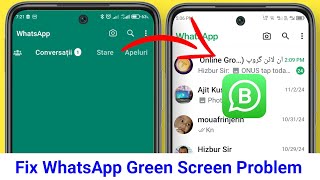 How To Fix WhatsApp Chats Green & Grey Screen Problem | WhatsApp Chats Not Opening Green Screen