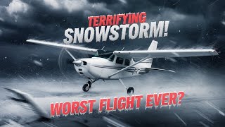 Cessna 175 Stuck in Terrifying Snowstorm! Worst Flight Ever?