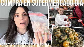 COMPRA supermercado DÍA | RECETA de pasta SALUDABLE y RÁPIDA 🍝 | Alcanzando mis metas 🥹🙏🏼