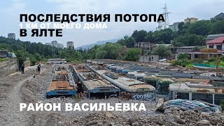 Последствия потопа в Ялте, район Васильевка / Ай-Василь