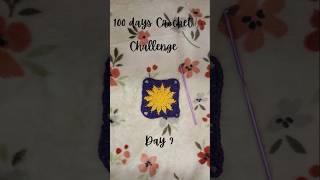 100 days crochet sun granny square day 9 #crochetgrannysquare #crochettutorial #crocheting #diy