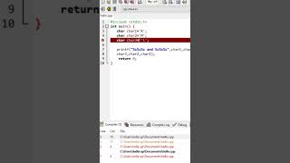 Reverse Character in C language simple program #shortvideo #shorts #coding #programming