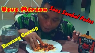 Usus mercon Sambal Saos Bawang Goreng//mukbang//makananindonesia