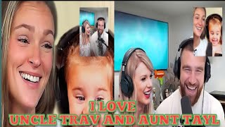 Baby Wyatt Kelce ENCHANTED by Aunty Taylor Swift and Travis Kelce Madly in Love