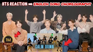 BTS Reaction To English Song Choreography | BTS Reaction To Songs