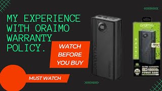 My Experience with the Oraimo warranty policy #smartphone #powerbank #oraimo