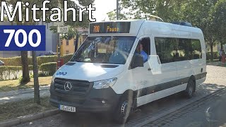 Mitfahrt | Mercedes-Benz Sprinter City 45 | Linie 700 | Pasewalk, Bahnhof - Löcknitz, Bahnhof