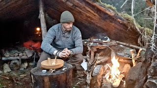 Bushcraft Shelter Repairs After Badger Visit