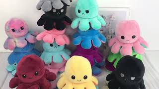 Reversible Flip octopus Plush Stuffed Toy Soft Animal Home Accessories Cute Animal Doll Children