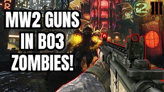 MW2 GUNS IN BO3 ZOMBIES (BO3 Zombies MW2 Weapons Pack Mod on Shadows of Evil)