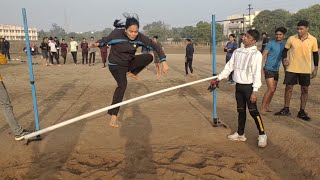 इंदौर 🔥🇮🇳girls high jump indore।।girls high jump indore।।indore girls high jump mp police physical