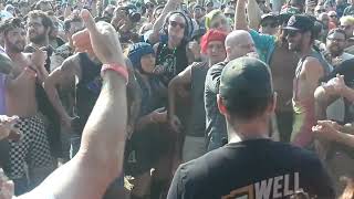 The Bronx lead singer  in the pit @ Camp Anarchy  part 1