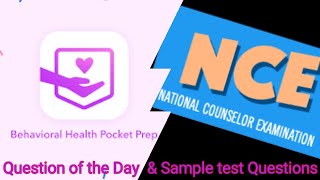 NCE POCKET PREP/QOTD & SAMPLE TEST QUESTIONS. #ncestudytips #counselingexam #behavioralhealth