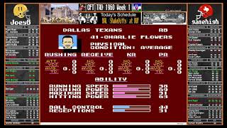 CFT Tecmo After Dark 1960 Week 1 Dallas Texans (gamehigh) at Pittsburgh Steelers (JoeyB)